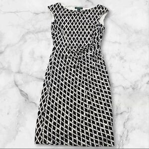 Ralph Lauren Black and White Sleeveless Dress Size 2- B81